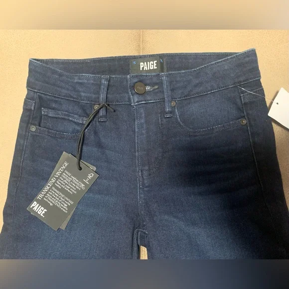 Paige Manhattan Mid Rise Slim Boot Stretch Denim Jeans NEW Size 25 (Msrp $249) - Picture 9 of 13